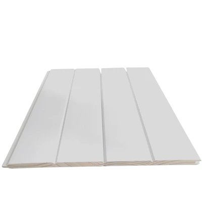 Akonpli White Primed Wood Shiplap Pou Mi an