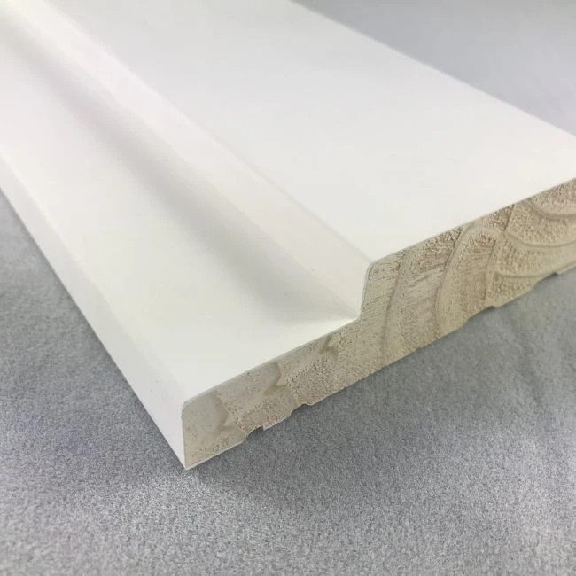 Waterproof White Gesso Coated Wood Door Frames For Doors
