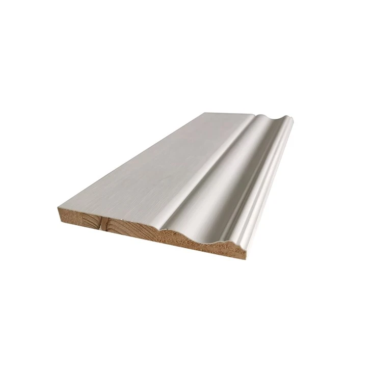 High Quality Solid Wood Primed Baseboard