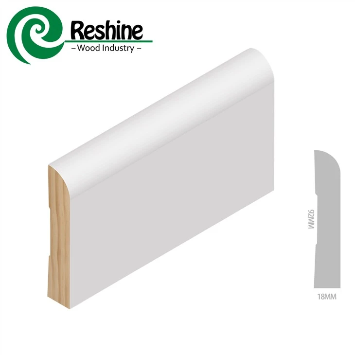 Primed Pine Baseboard taye bòdi