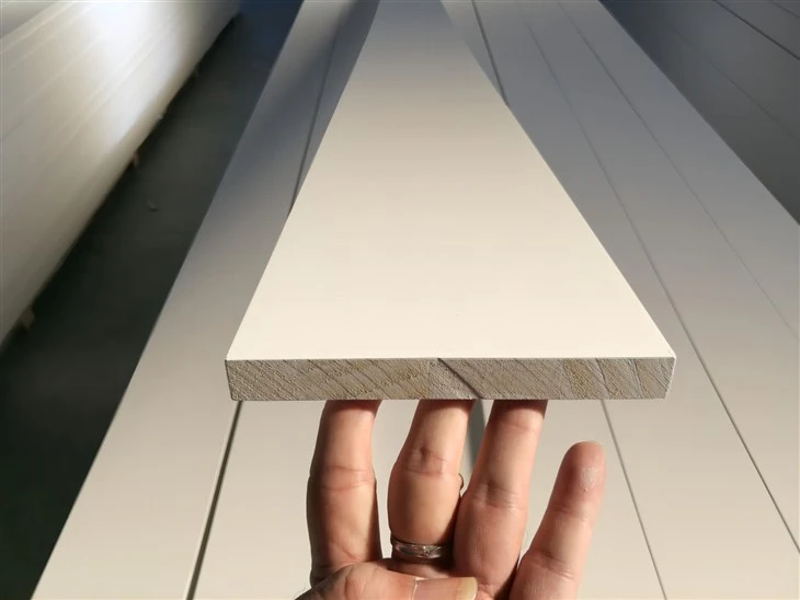 Primed FJ Pine S4S Square Trim Board